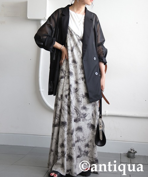 antiqua（アンティカ）の「シアージャケット（テーラードジャケット・レディース・ブラック・ONESIZE）」の4枚目の写真