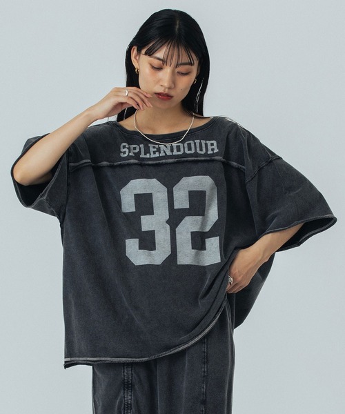 ROSE BUD（ローズバッド）の「FADET 32 H/S TEE（Tシャツ/カットソー・レディース・ライトブルー/チャコールグレー・ONE SIZE）」の16枚目の写真