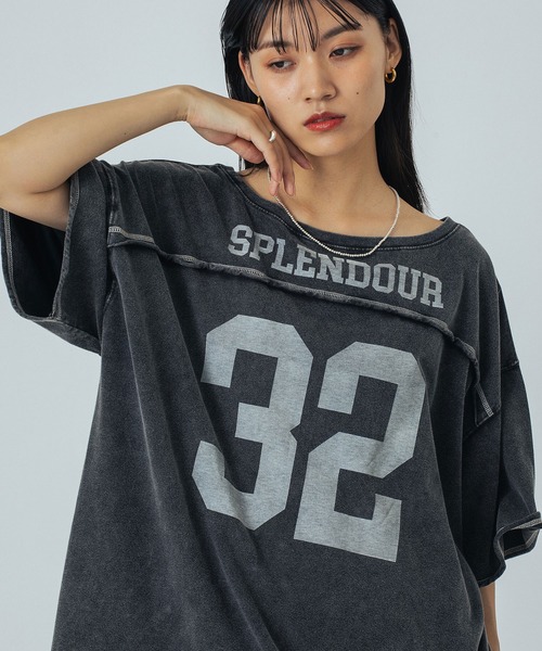 ROSE BUD（ローズバッド）の「FADET 32 H/S TEE（Tシャツ/カットソー・レディース・ライトブルー/チャコールグレー・ONE SIZE）」の13枚目の写真