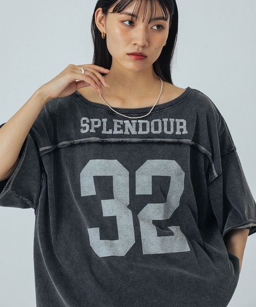 ROSE BUD（ローズバッド）の「FADET 32 H/S TEE（Tシャツ/カットソー・レディース・ライトブルー/チャコールグレー・ONE SIZE）」の12枚目の写真