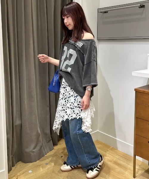 ROSE BUD（ローズバッド）の「FADET 32 H/S TEE（Tシャツ/カットソー・レディース・ライトブルー/チャコールグレー・ONE SIZE）」の17枚目の写真