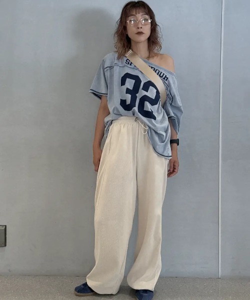 ROSE BUD（ローズバッド）の「FADET 32 H/S TEE（Tシャツ/カットソー・レディース・ライトブルー/チャコールグレー・ONE SIZE）」の21枚目の写真
