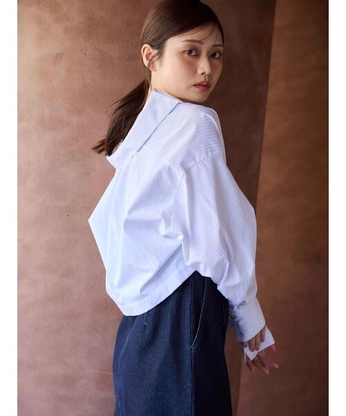 MERCURYDUO(マーキュリーデュオ)の「2WAYレングスシャツ(シャツ/ブラウス・レディース・オフホワイト/ライトブルー/その他1・FREE)」の11枚目の写真