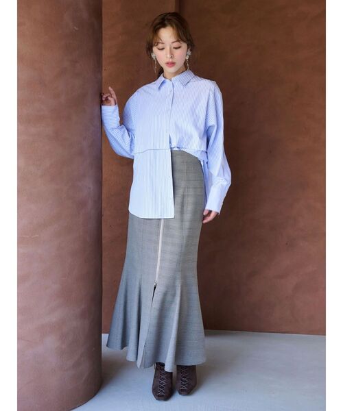 MERCURYDUO(マーキュリーデュオ)の「2WAYレングスシャツ(シャツ/ブラウス・レディース・オフホワイト/ライトブルー/その他1・FREE)」の13枚目の写真