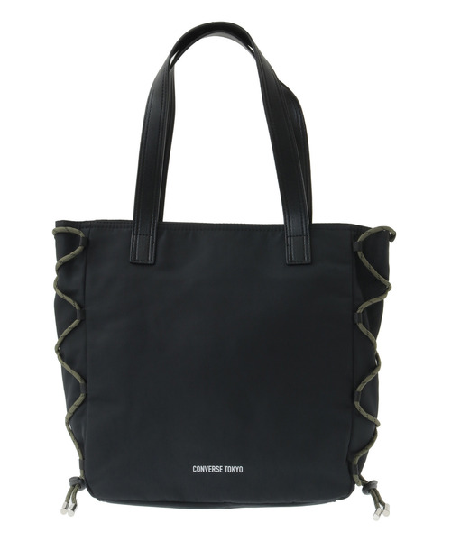 CONVERSE TOKYO(コンバーストウキョウ)の「LACE-UP CORD TOTE BAG(ショルダーバッグ・レディース・ブラウン/カーキ/ブラック・FREE)」の2枚目の写真