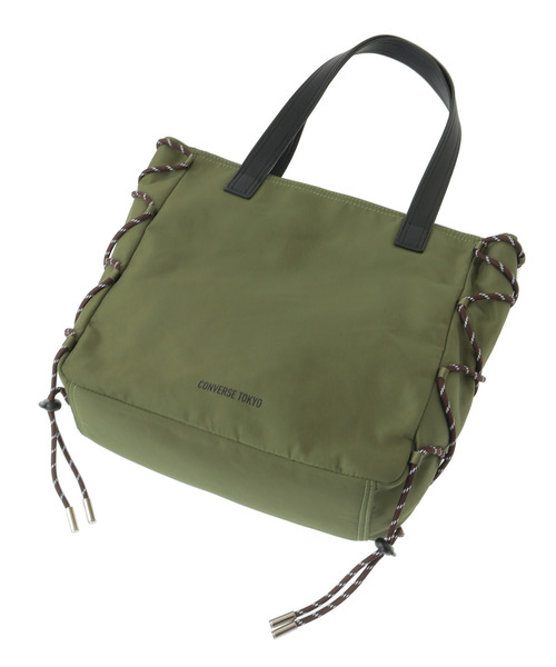 CONVERSE TOKYO(コンバーストウキョウ)の「LACE-UP CORD TOTE BAG(ショルダーバッグ・レディース・ブラウン/カーキ/ブラック・FREE)」の11枚目の写真