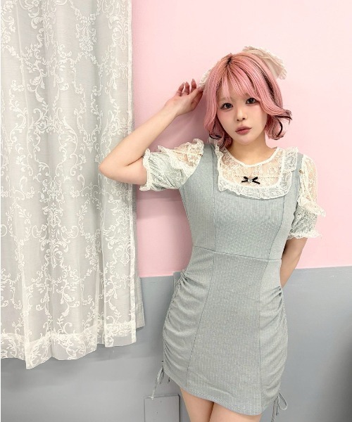 Ank Rouge（アンクルージュ）の「お姉さんテレコカットOP（ワンピース・レディース・ホワイト/ブラック/グレー・M）」の13枚目の写真