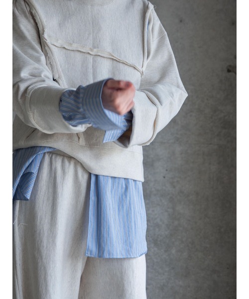 k3&co.（ケイスリーアンドコー）の「Pieced sweatshirt top（スウェット・レディース・アイボリー/ブラック・ONE SIZE）」の5枚目の写真