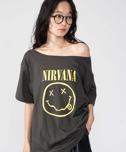 セール】∴WEGO/【25年春夏新作】NIRVANA別注オフショルビッグT