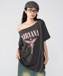 NIRVANA | ∴WEGO/【25年春夏新作】NIRVANA別注オフショルビッグT(Tシャツ/カットソー)