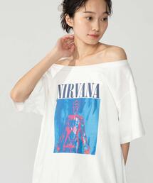 NIRVANA（ニルヴァーナ）の「∴WEGO/NIRVANA別注オフショルビッグT（Tシャツ/カットソー）」
