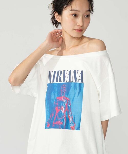 NIRVANA（ニルヴァーナ）の「∴WEGO/NIRVANA別注オフショルビッグT（Tシャツ/カットソー・レディース・その他2/その他1/その他3・FREE）」の3枚目の写真