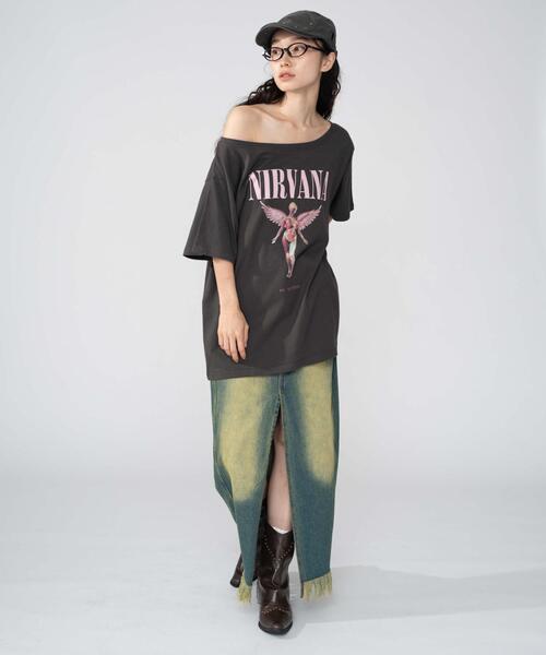 NIRVANA（ニルヴァーナ）の「∴WEGO/NIRVANA別注オフショルビッグT（Tシャツ/カットソー・レディース・その他2/その他1/その他3・FREE）」の5枚目の写真