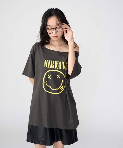 NIRVANA（ニルヴァーナ）の「∴WEGO/NIRVANA別注オフショルビッグT（Tシャツ/カットソー・レディース・その他2/その他1/その他3・FREE）」の7枚目の写真
