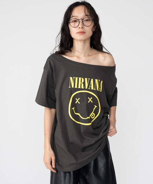 NIRVANA（ニルヴァーナ）の「∴WEGO/NIRVANA別注オフショルビッグT（Tシャツ/カットソー・レディース・その他2/その他1/その他3・FREE）」の8枚目の写真