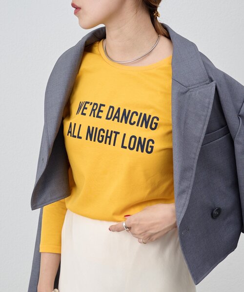 SHENERY(シーナリー)の「ロゴロンTEE(Tシャツ/カットソー・レディース・ネイビー/イエロー・FREE)」の4枚目の写真