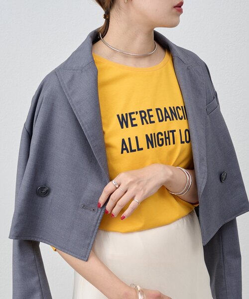 SHENERY(シーナリー)の「ロゴロンTEE(Tシャツ/カットソー・レディース・ネイビー/イエロー・FREE)」の3枚目の写真