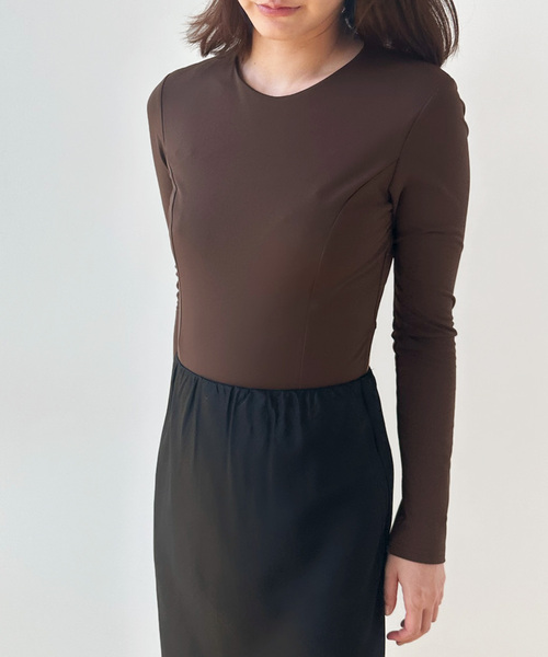 EDIT. FOR LULU（エディットフォールル）の「【HAUS/ハウズ】BODYSUITS（Tシャツ/カットソー・レディース・ブラウン・SMALL/MEDIUM）」の3枚目の写真