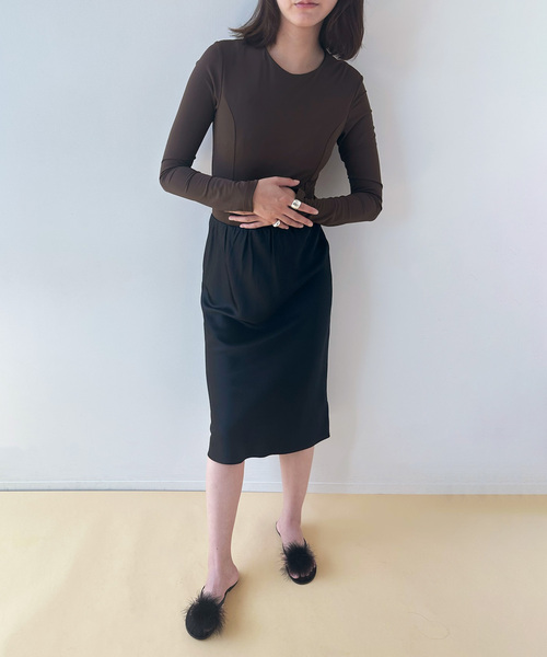 EDIT. FOR LULU（エディットフォールル）の「【HAUS/ハウズ】BODYSUITS（Tシャツ/カットソー・レディース・ブラウン・SMALL/MEDIUM）」の6枚目の写真