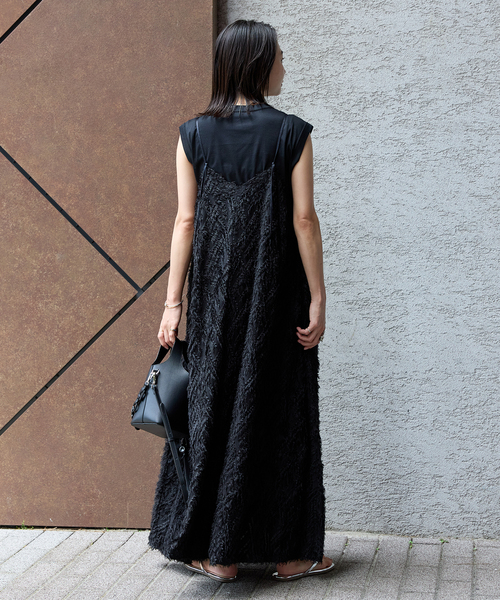 JOURNAL STANDARD（ジャーナルスタンダード）の「カットジャガードワンピ（ワンピース・レディース・ブラック/ネイビー・FREE）」の5枚目の写真