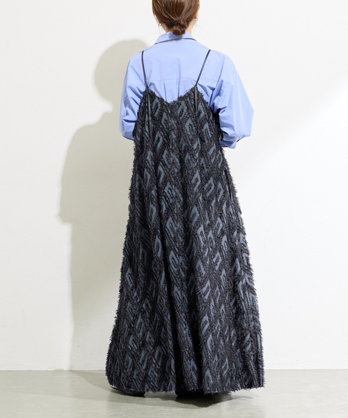 JOURNAL STANDARD（ジャーナルスタンダード）の「カットジャガードワンピ（ワンピース・レディース・ブラック/ネイビー・FREE）」の11枚目の写真