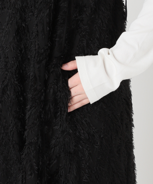 JOURNAL STANDARD（ジャーナルスタンダード）の「カットジャガードワンピ（ワンピース・レディース・ブラック/ネイビー・FREE）」の20枚目の写真