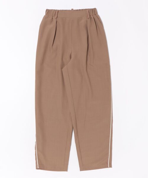 Q（キュー）の「ポプリンテーパードパンツ（その他パンツ・レディース・ブラウン/ブラック・MEDIUM）」の3枚目の写真