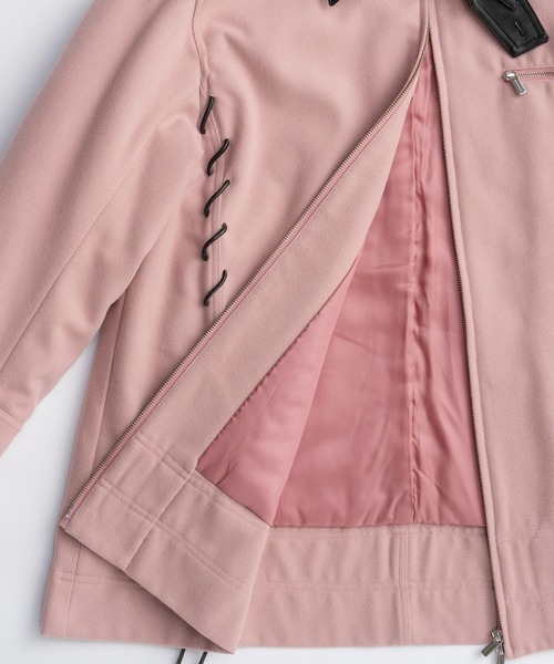 MAISON SPECIAL（メゾンスペシャル）の「Lace Up A-line Coat/レースアップＡラインコート（ステンカラーコート・レディース・ホワイト/ネイビー/ピンク・FREE）」の20枚目の写真