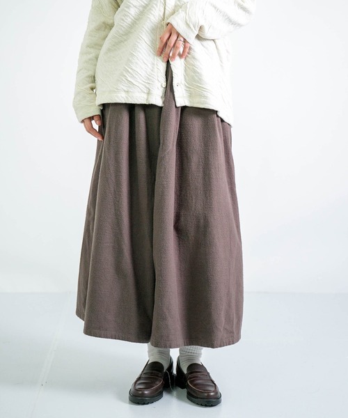 D.M.G 綿麻サージ 5Pワイドパンツ D.M.G. ドミンゴ DMG 綿麻サージ5Pワイドパンツ 11-189l カラー