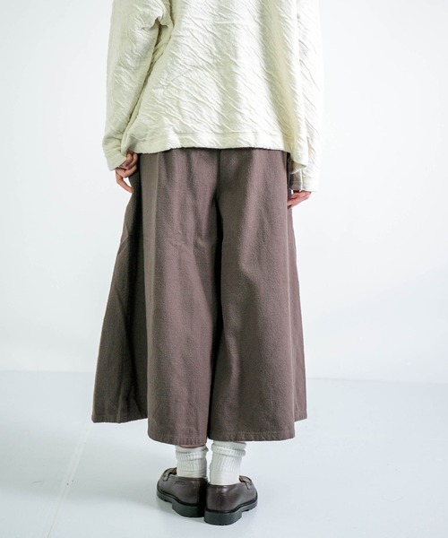 D.M.G.（ドミンゴ）の「[D.M.G. / ディーエムジー] 甘織コットンネル スカーチョ（その他パンツ・レディース・ベージュ/チャコールグレー・M/S）」の15枚目の写真