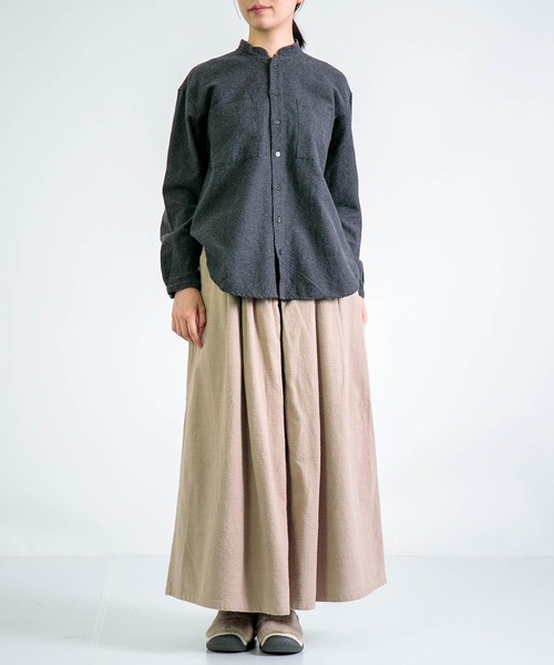 D.M.G.（ドミンゴ）の「[D.M.G. / ディーエムジー] 甘織コットンネル スカーチョ（その他パンツ・レディース・ベージュ/チャコールグレー・M/S）」の4枚目の写真