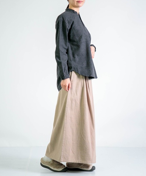 D.M.G.（ドミンゴ）の「[D.M.G. / ディーエムジー] 甘織コットンネル スカーチョ（その他パンツ・レディース・ベージュ/チャコールグレー・M/S）」の5枚目の写真