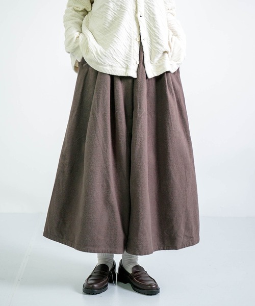 D.M.G.（ドミンゴ）の「[D.M.G. / ディーエムジー] 甘織コットンネル スカーチョ（その他パンツ・レディース・ベージュ/チャコールグレー・M/S）」の8枚目の写真