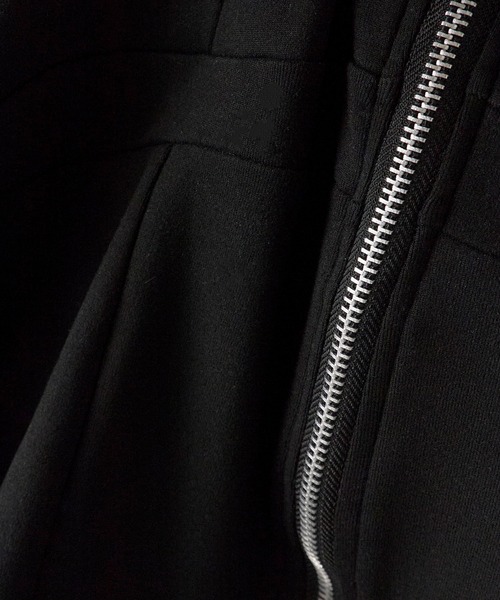 Chick（チック）の「High neck zip-up tops / ハイネックジップアップ トップス（Tシャツ/カットソー・レディース・チャコール/アイボリー/ブラック・FREE）」の12枚目の写真