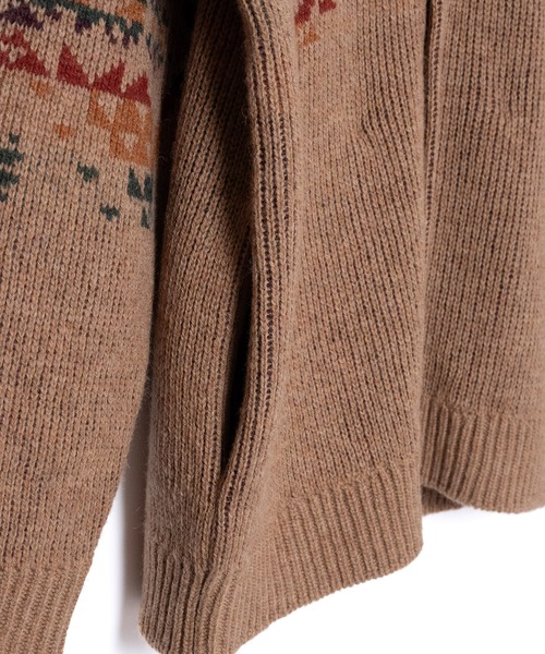 PENDLETON（ペンドルトン）の「PENDLETON/ペンドルトン シェットランド 5ゲージ ウールカーディガン（カーディガン/ボレロ・メンズ・タン/アイボリー/ブラック・MEDIUM/LARGE）」の19枚目の写真