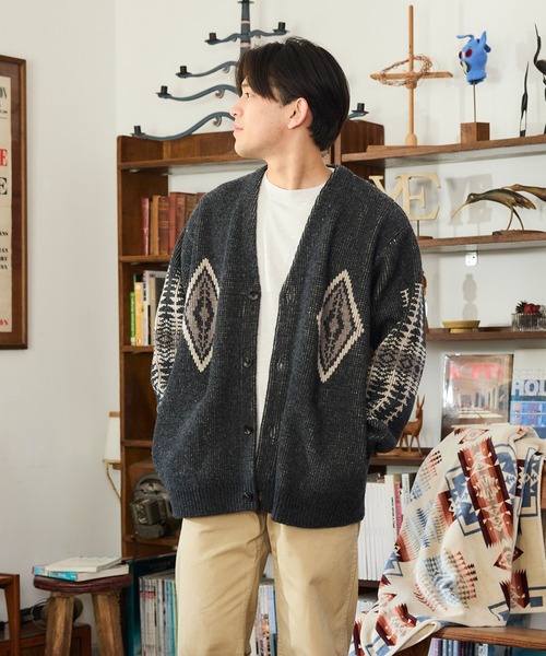 PENDLETON/ペンドルトン シェットランド 5ゲージ ウールカーディガン