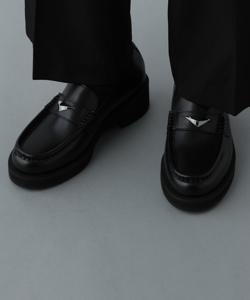 ブラック Tractor ローファー　ハードコア　メタル　hardcore ブラック Tractor ローファー ハードコア メタル hardcore BALENCIAGA