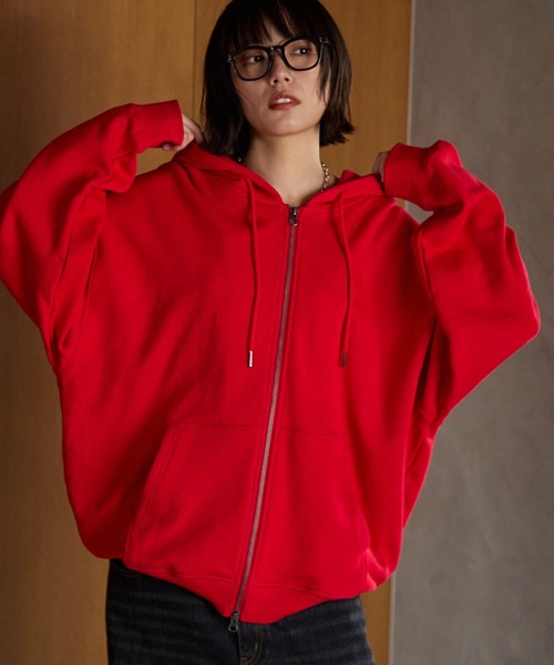 PBLIM(ページボーイリム)の「《UNISEX/BASIC SERIES》トンプキンジップパーカー(パーカー・レディース・グレー/レッド/ブラック/アイボリー/ネイビー・MEDIUM/LARGE)」の22枚目の写真