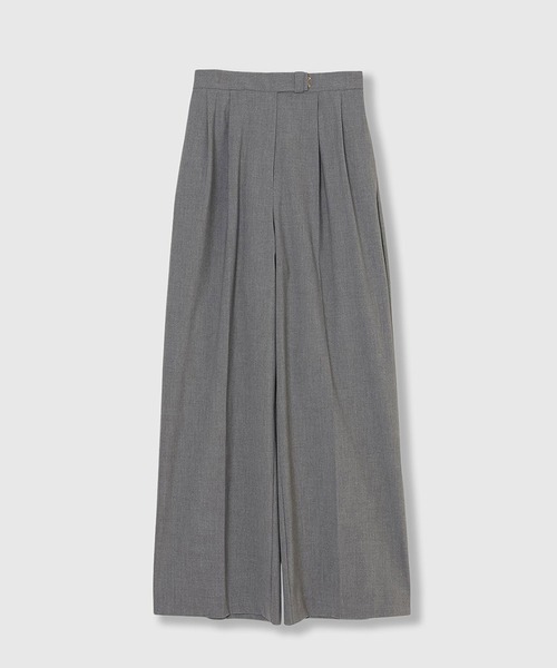 THINGS THAT MATTER(シングス ザット マター)の「T/R DOUBLE TUCK WIDE PANTS / TRダブルタックワイドパンツ(スラックス・レディース・ベージュ/グレー/ブラック・1)」の22枚目の写真