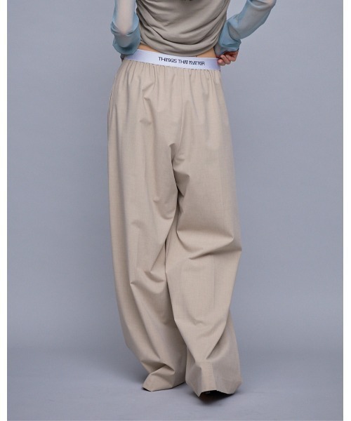 THINGS THAT MATTER(シングス ザット マター)の「T/R DOUBLE TUCK WIDE PANTS / TRダブルタックワイドパンツ(スラックス・レディース・ベージュ/グレー/ブラック・1)」の11枚目の写真