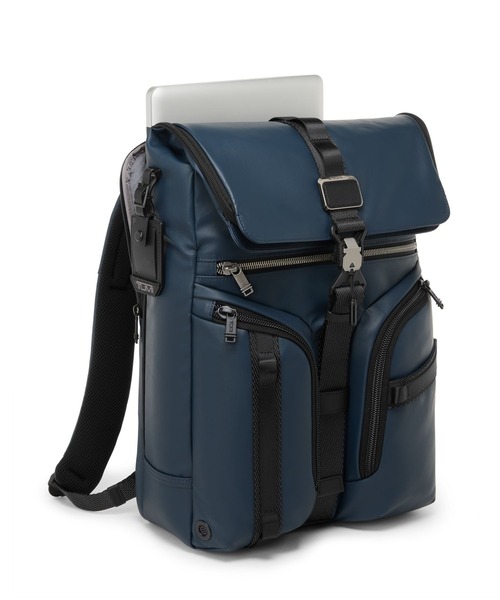 TUMI(トゥミ)の「ALPHA BRAVO 「サーヴェイランス」フラップ・バックパック(A4/PC15インチまで対応)(バックパック/リュック・メンズ・ネイビー・FREE)」の3枚目の写真