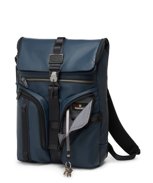 TUMI(トゥミ)の「ALPHA BRAVO 「サーヴェイランス」フラップ・バックパック(A4/PC15インチまで対応)(バックパック/リュック・メンズ・ネイビー・FREE)」の4枚目の写真