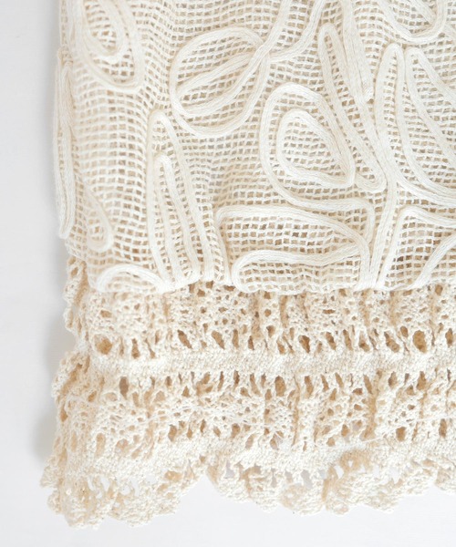 Crisp（クリスプ）の「フラワーテープメッシュトップス（その他トップス・レディース・ナチュラル・FREE）」の10枚目の写真