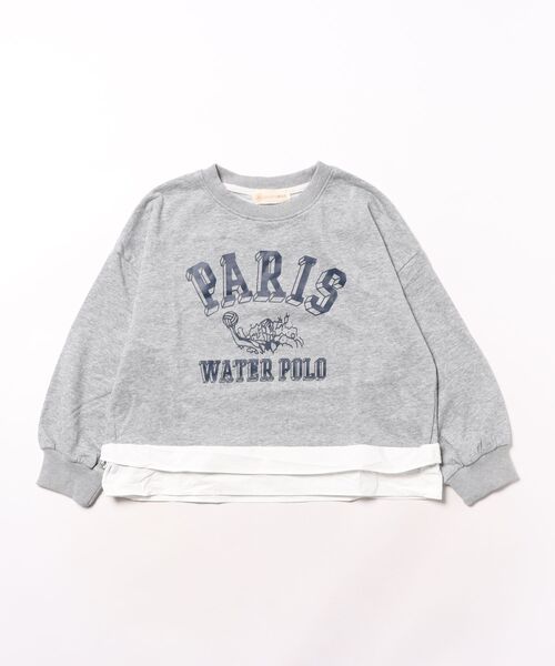 aimoha（アイモハ）の「【aimoha-KIDS-】レイヤード風 長袖スウェット（スウェット・キッズ・杢グレー・150/140/130/160/120）」の12枚目の写真