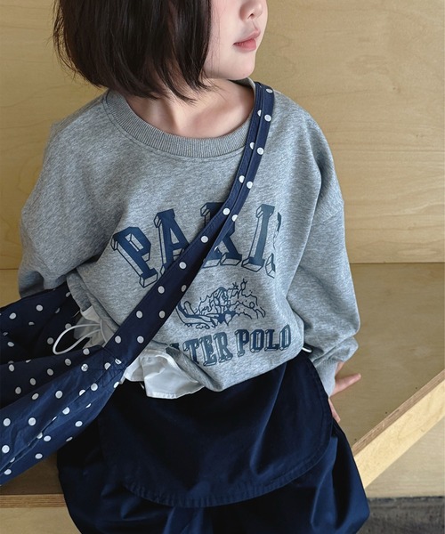 aimoha（アイモハ）の「【aimoha-KIDS-】レイヤード風 長袖スウェット（スウェット・キッズ・杢グレー・150/140/130/160/120）」の9枚目の写真