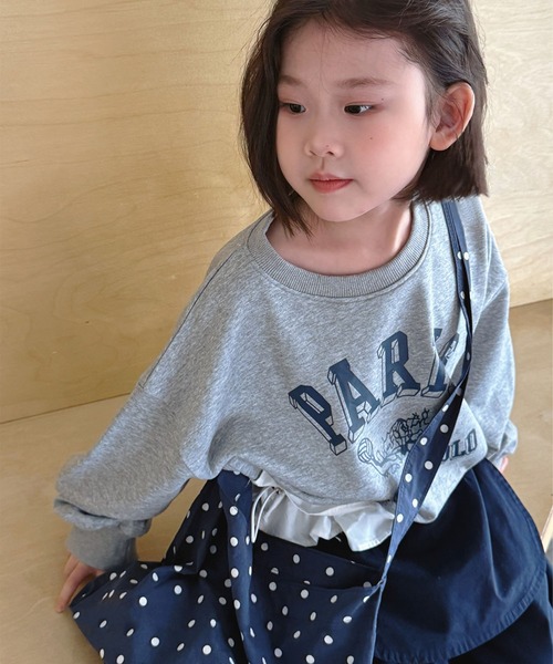 aimoha（アイモハ）の「【aimoha-KIDS-】レイヤード風 長袖スウェット（スウェット・キッズ・杢グレー・150/140/130/160/120）」の10枚目の写真