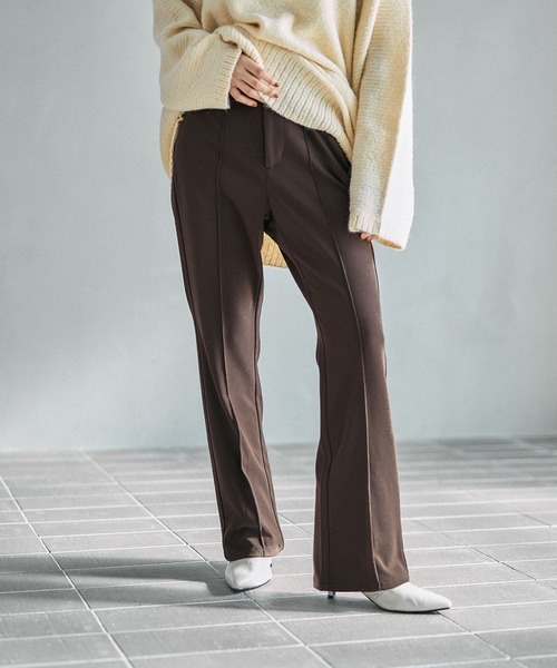 LEPSIM（レプシィム）の「よく伸びフィットパンツ　498773（その他パンツ・レディース・ブラック/ネイビー/ブラウン・MEDIUM/LARGE）」の2枚目の写真