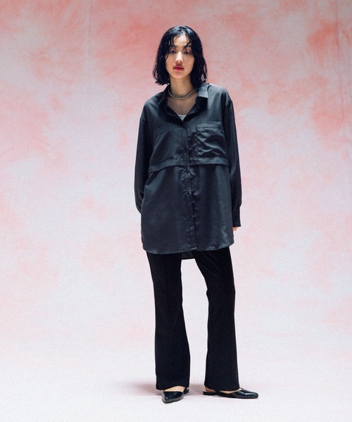 LEPSIM（レプシィム）の「よく伸びフィットパンツ　498773（その他パンツ・レディース・ブラック/ネイビー/ブラウン・MEDIUM/LARGE）」の9枚目の写真