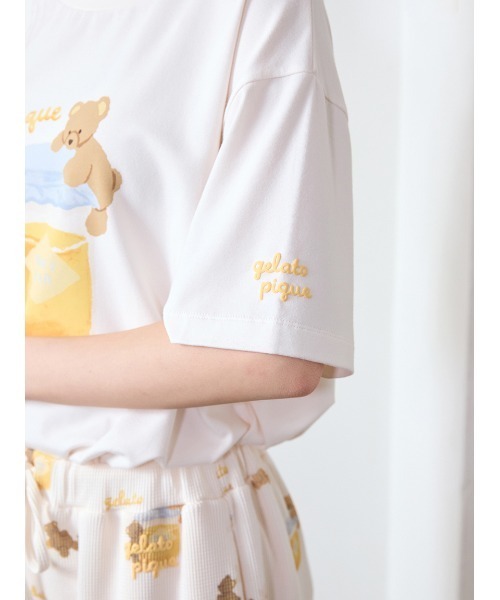 はちみつベア柄ワンポイントTシャツ（ルームウェア/パジャマ）｜gelato