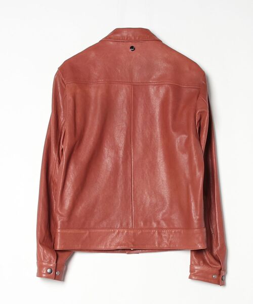 REPLAY(リプレイ)の「リラックスフィット ワックスレザージャケット(ブルゾン・メンズ・バーガンディー・SMALL/MEDIUM/LARGE/X-LARGE)」の8枚目の写真